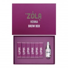 Набір хни для брів Zola Henna Box з 6 відтінків по 5 гр