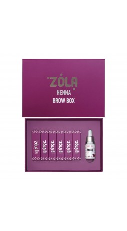 Набір хни для брів Zola Henna Box з 6 відтінків по 5 гр